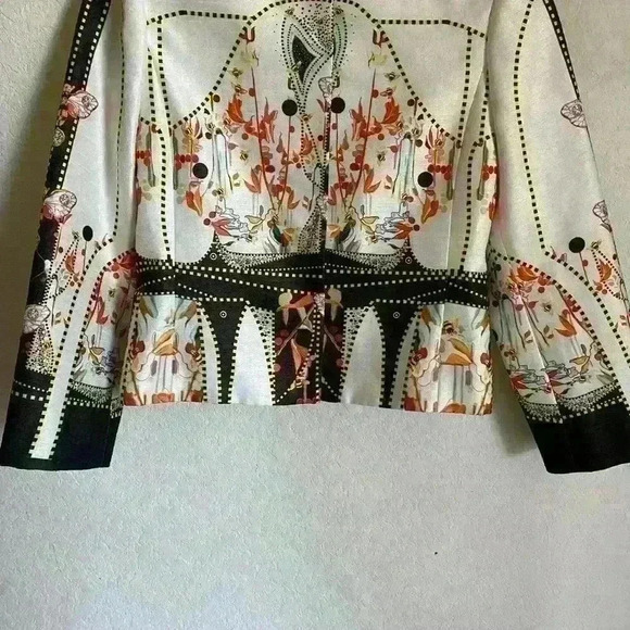 Piccione Piccione Designer 3D Graphic Whismy Feminine Blazer Top Size 42/M - Picture 6 of 12